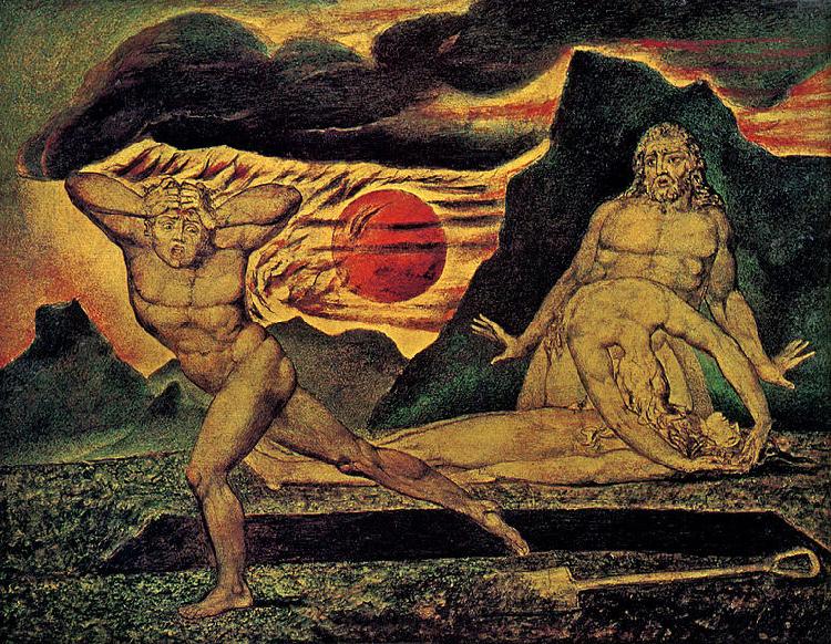 William Blake The murder of Abel Norge oil painting art